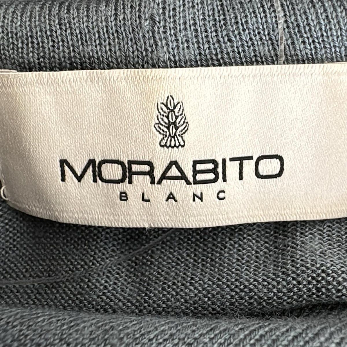 MORABITO - MORABITO(モラビト) 長袖セーター サイズ38 M レディース美品  - ブルーグレー×ライトグレー その他 襟/フード付き/ラメ MORABITO - MORABITO(モラビト) 長袖セーター サイズ38 M