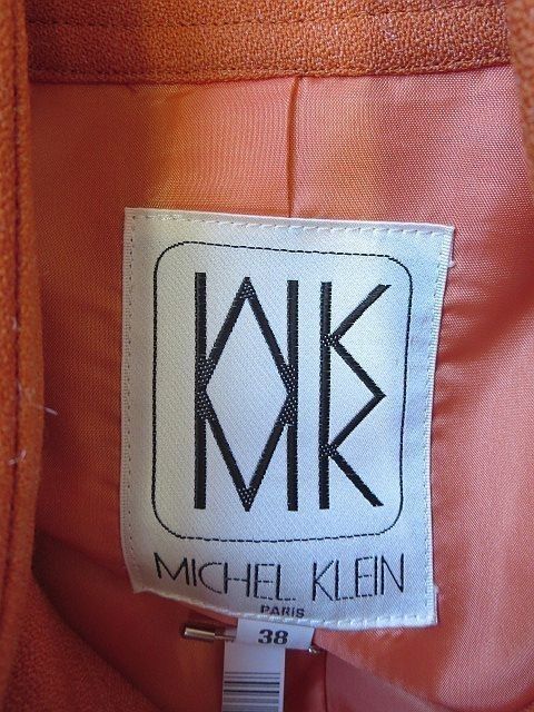 【送料無料】MICHEL KLEIN ミッシェルクラン MK ステンカラー ジャケット オレンジ系■管理番号L4561AWS16-180411-10-3（4）5/31