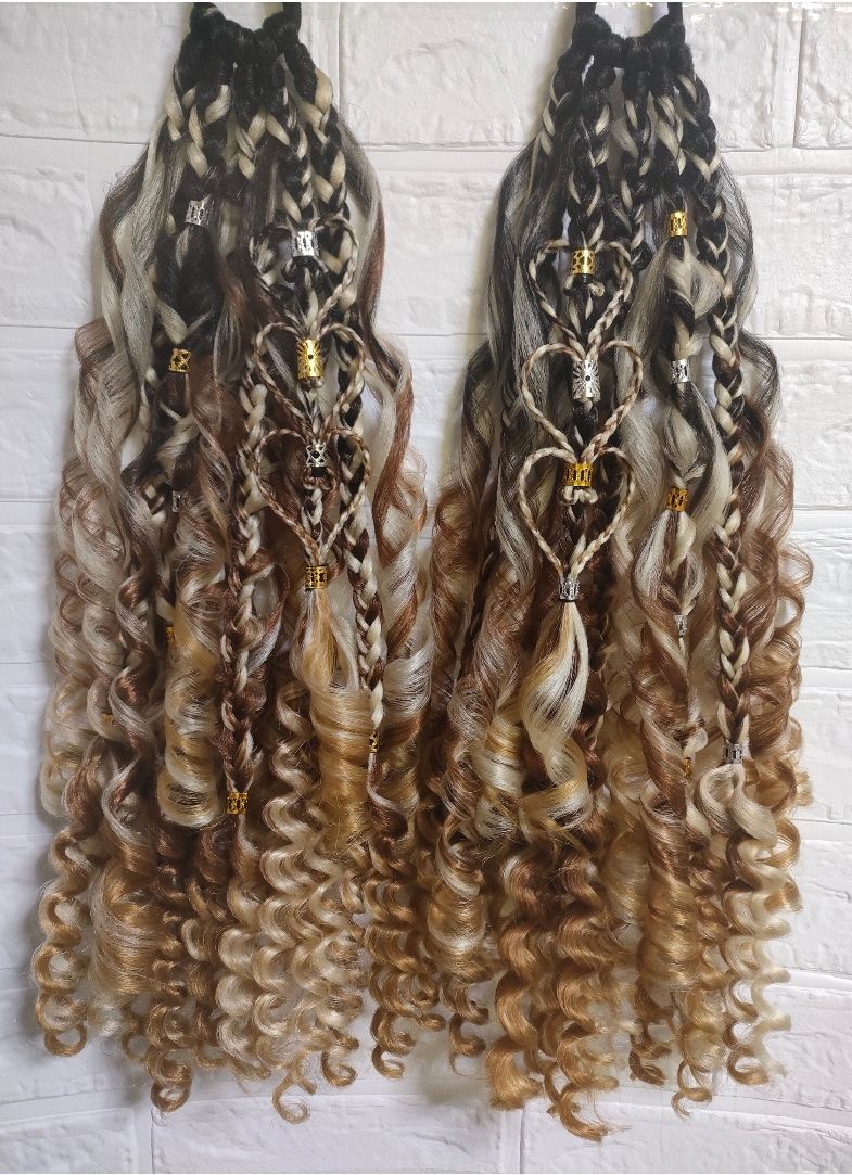 専用❤︎キャンディストライプ×ピンク系❤︎チャーム付きシュシュ