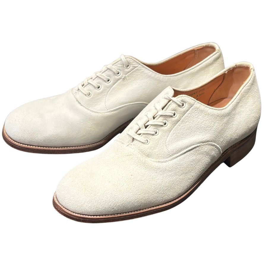 サンダース レザーシューズ ホワイト バックス 70's【LA】【中古
