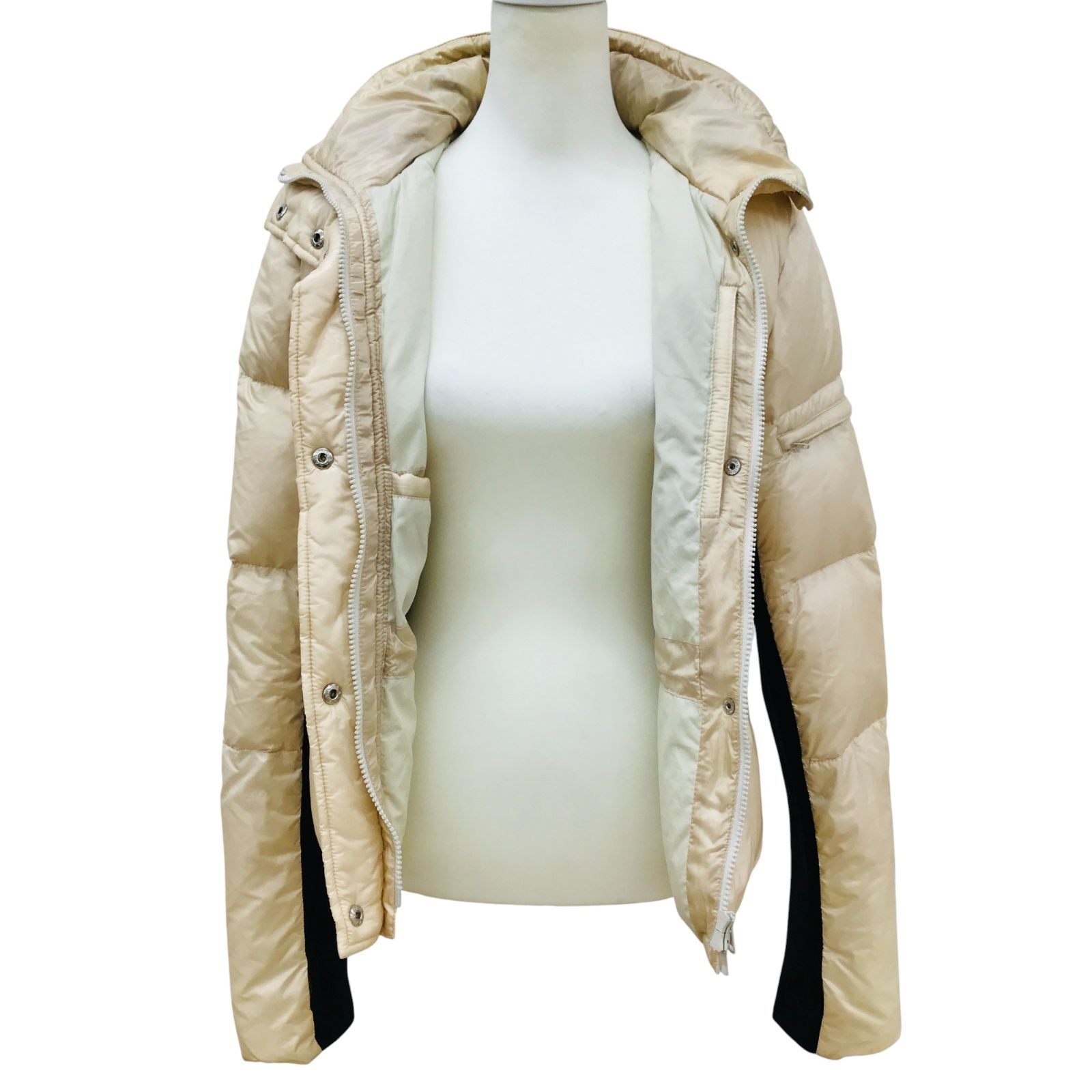 Z1461 JOSEPH ジョゼフ ダウンコート ベージュ×ブラック 異素材