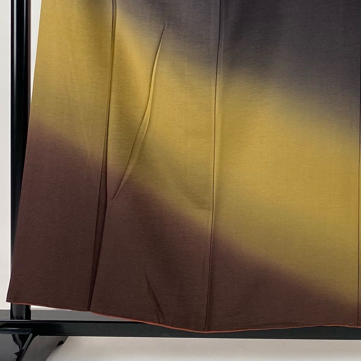 付下げ 身丈157cm 裄丈62cm S 袷 ぼかし 濃紫 正絹 秀品 一つ紋