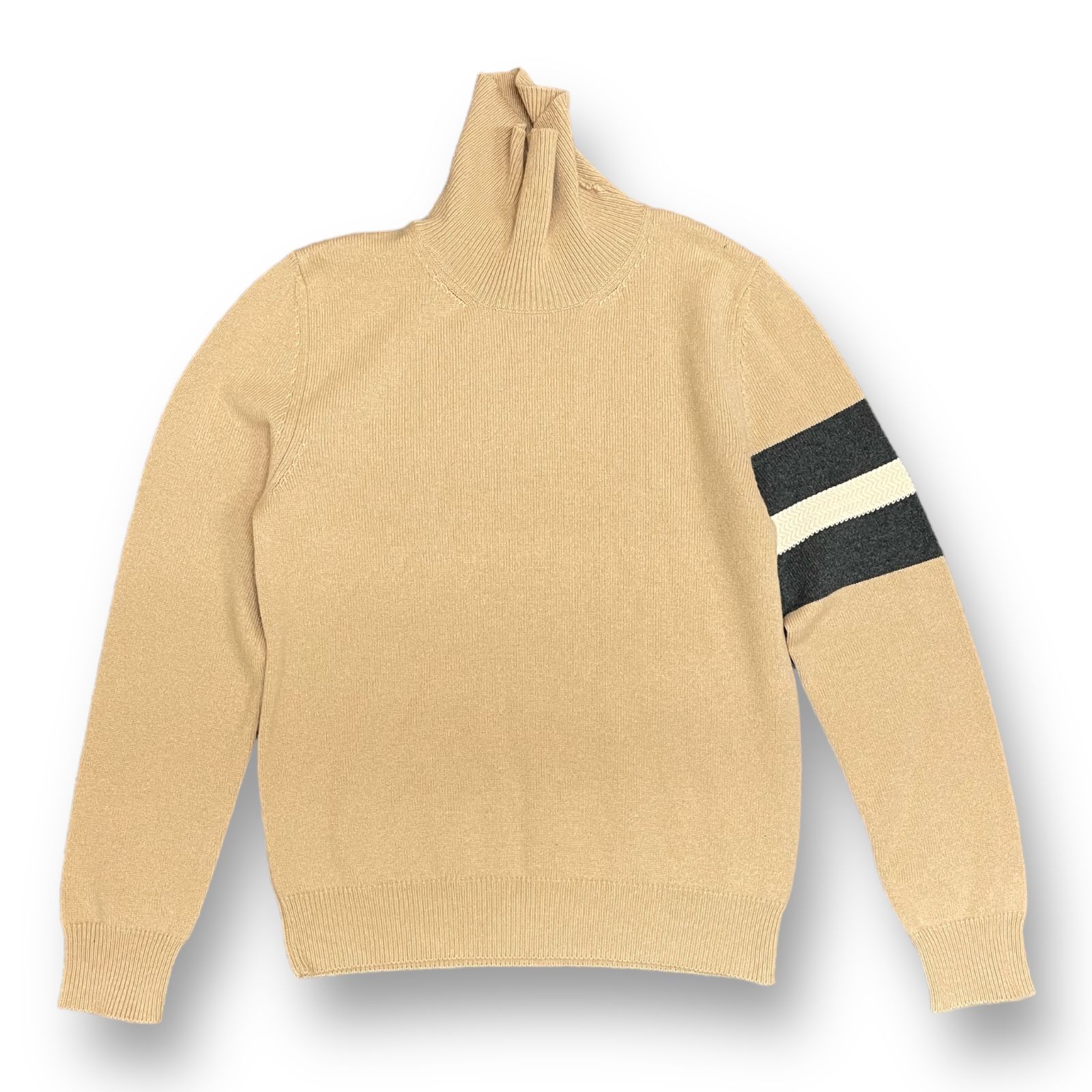 Maison Margiela ベージュ ストライプアーム ニット M Maison Margiela ベージュ ストライプアーム ニット M