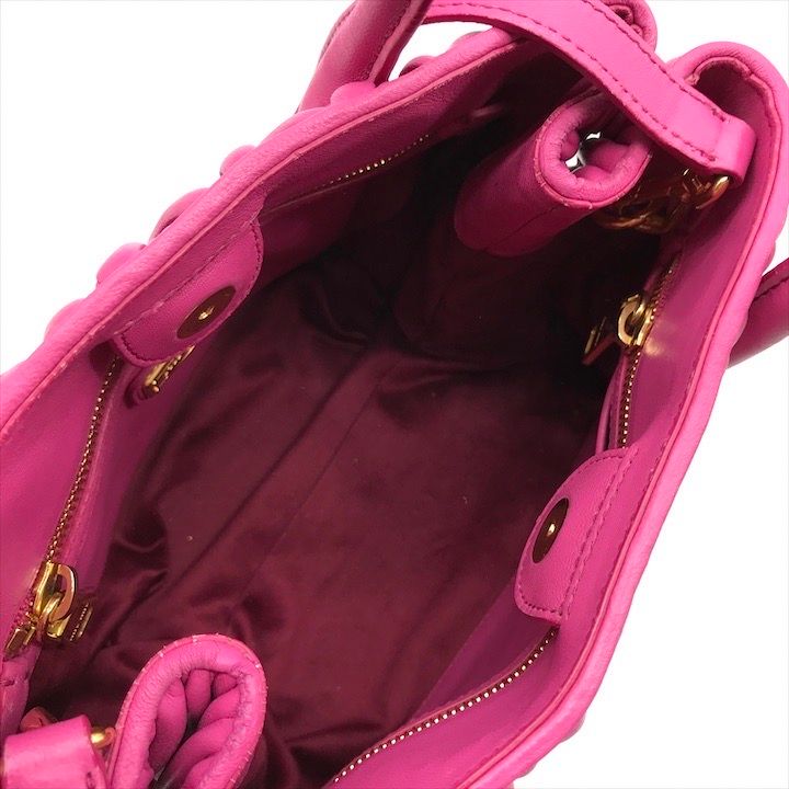 良品 MiuMiu ミュウミュウ マテラッセ 2WAY ハンド ショルダー バッグ ピンク a2789 MIU MIU - 良品 MiuMiu ミュウミュウ マテラッセ 2WAY ハンド