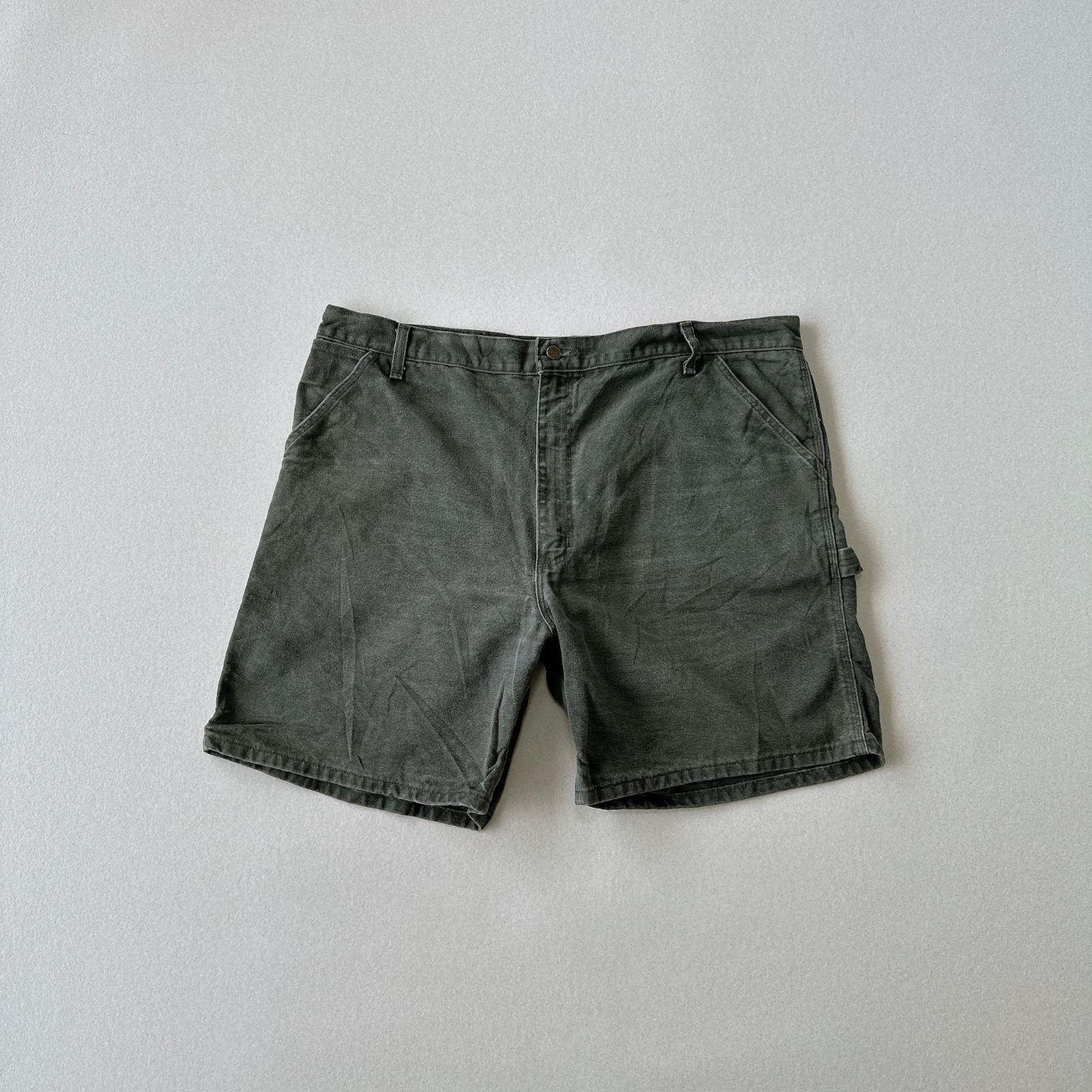 80s USA製 カーハート ダック ペインターショーツ モスグリーン