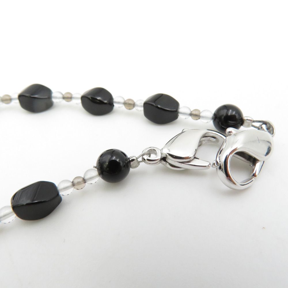 羽織紐 女性用 オニキス・スモーキークォーツ・白水晶 黒色 レディース