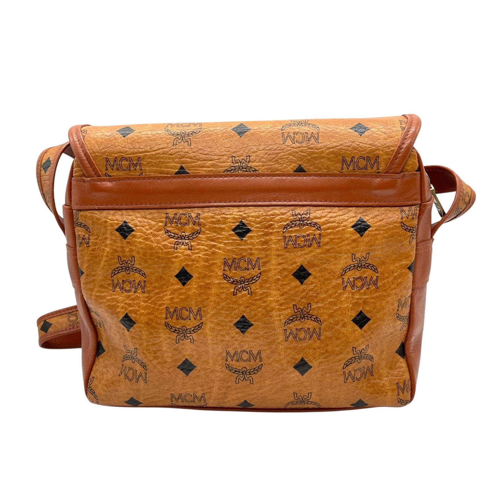 【良品】MCM　メッセンジャーバッグ　ヴィセトス柄　総柄　ブランドロゴ　PVC MCM エムシーエム ショルダーバッグ メッセンジャーバッグ