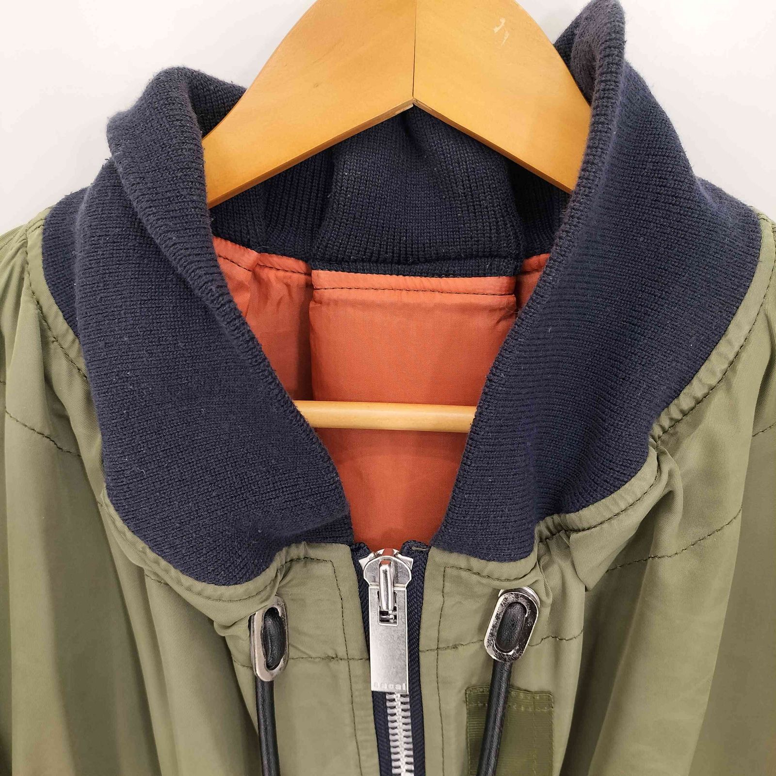 サカイ Sacai 19AW MA-1×Melton Jacket メルトンドッキング