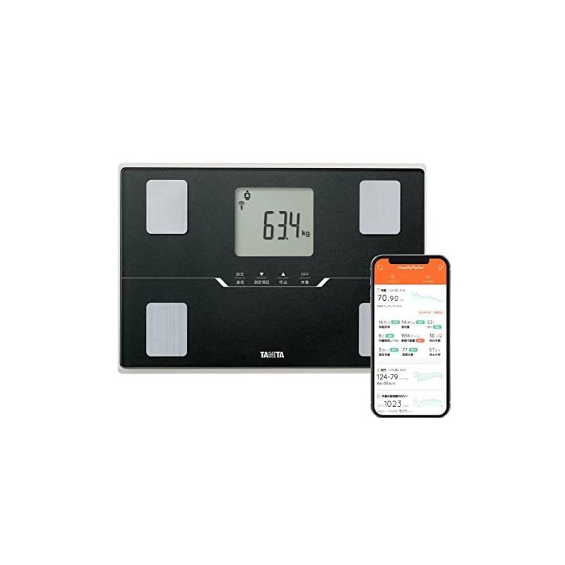タニタ 体重計 体組成計 スマホ連動 ヘルスメーター BC-768 ブラック 体脂肪率|内臓脂肪レベル|筋肉量|基礎代謝量|体内年齢|推定骨量|BMI|スマホ連動|乗るピタ 1
