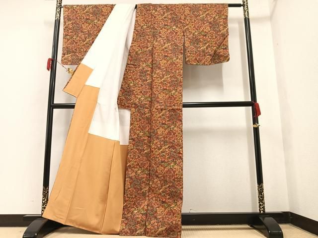 平和屋着物●上質な小紋　紬地　天目暈し　正絹　逸品　未使用　AAAV9138np 平和屋着物○上質な小紋 紬地 天目暈し 正絹 逸品 未使用