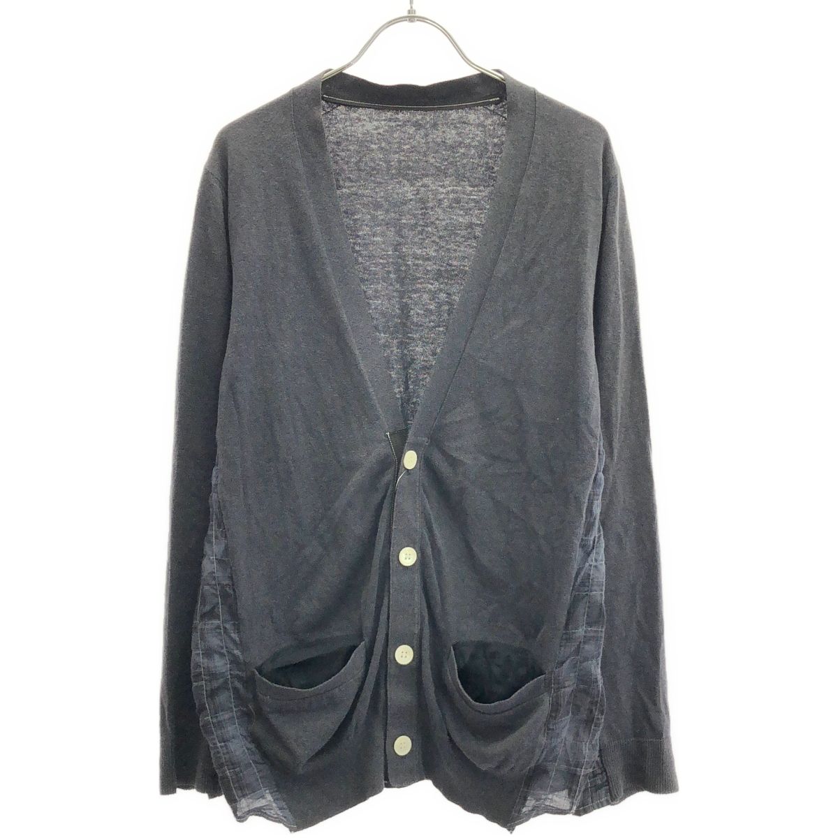 sacai サカイ 12SS チェックドッキングカーディガン 12-00249M