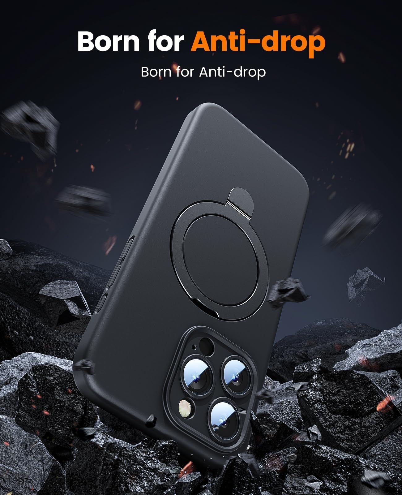 bitusado 液体シリコンケース マグネットスタンド付き iPhone 15 Pro