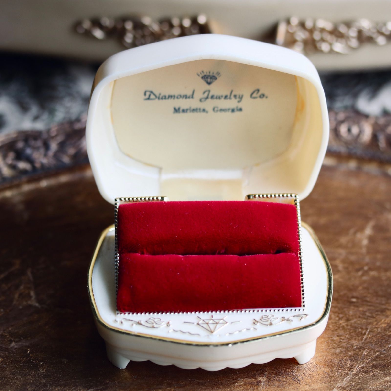 USA製 アンティークリングボックス リングケース セルロイド - メルカリ