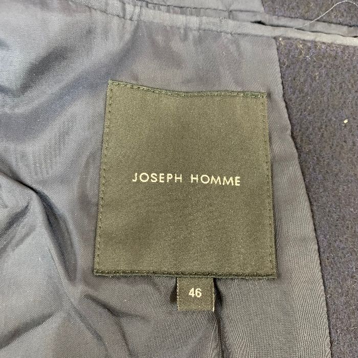 ジョセフオム JOSEPH HOMME ハーフコート ステンカラー ウール ネイビー 紺 46 メンズ