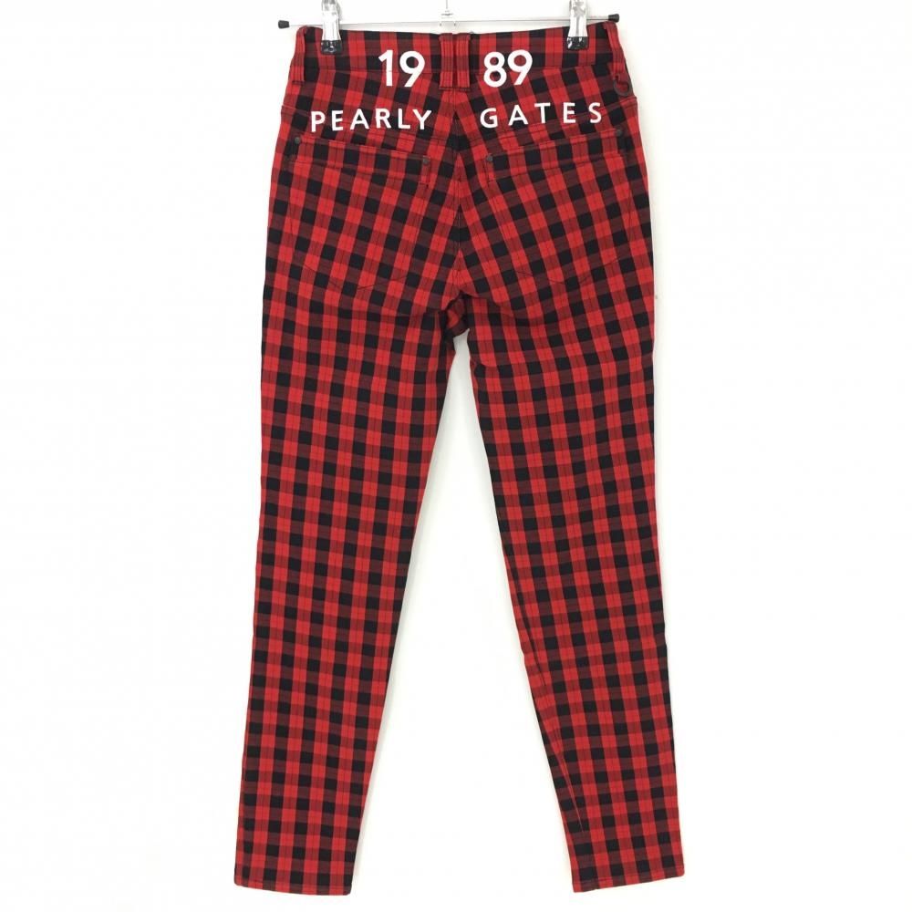 美品パーリーゲイツ ホワイトチェックパンツ PEARLY GATES パーリー