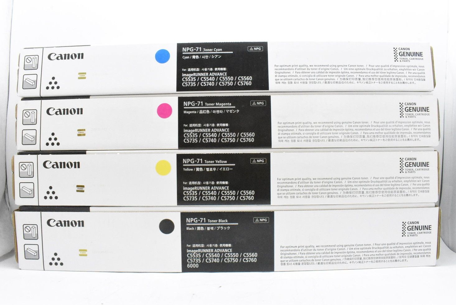 Canon NPG-71 トナー シアン マゼンダ イエロー ブラック 未使用 CANON 純正 トナー NPG-71 4色8本(シアン・マゼンタ