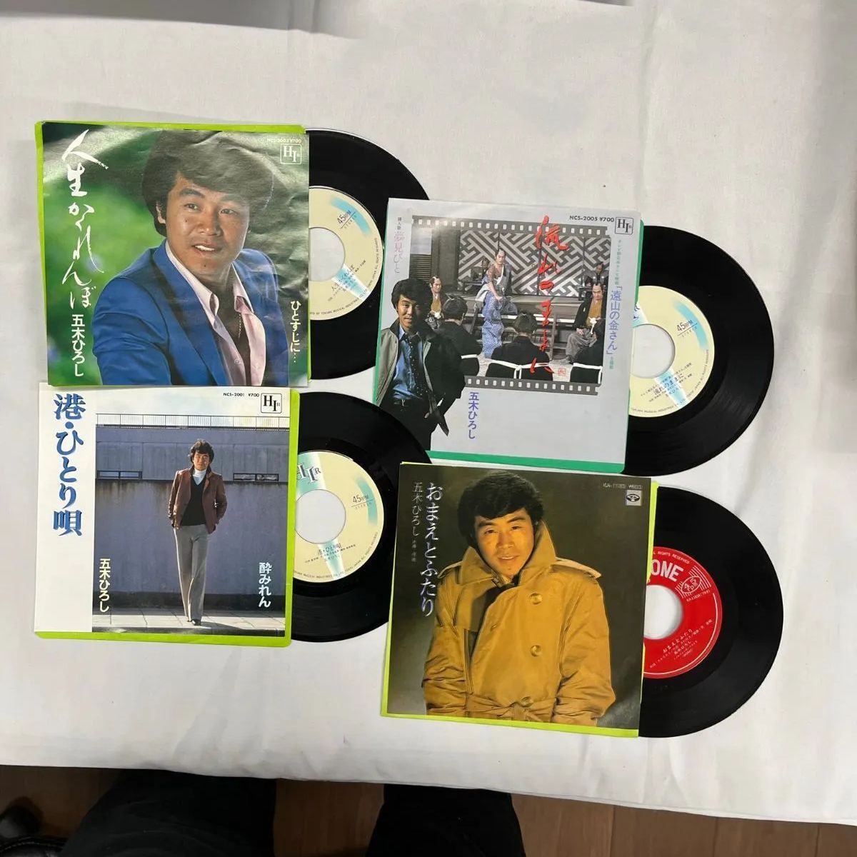 五木ひろし おまえとふたり レコード - 邦楽