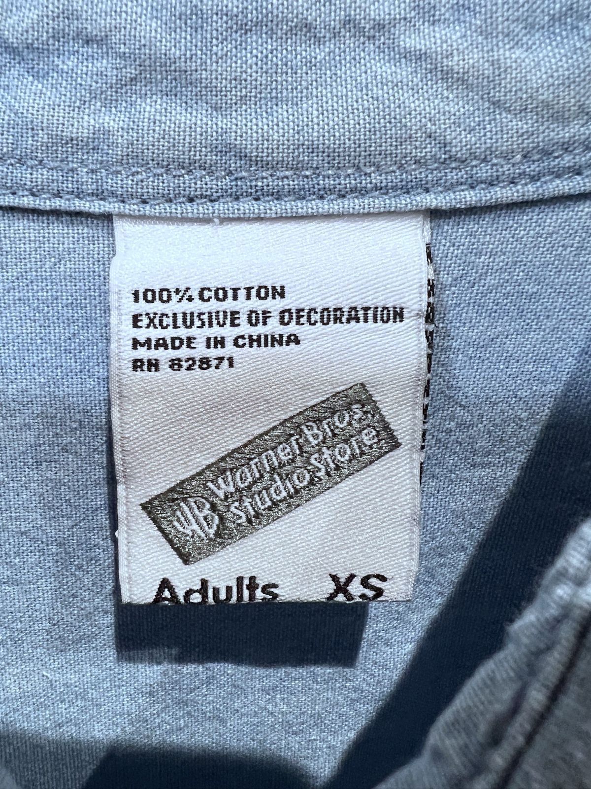 90'S ルーニーテューンズ 刺繍 シャンブレーシャツ XS ワーナー WARNER