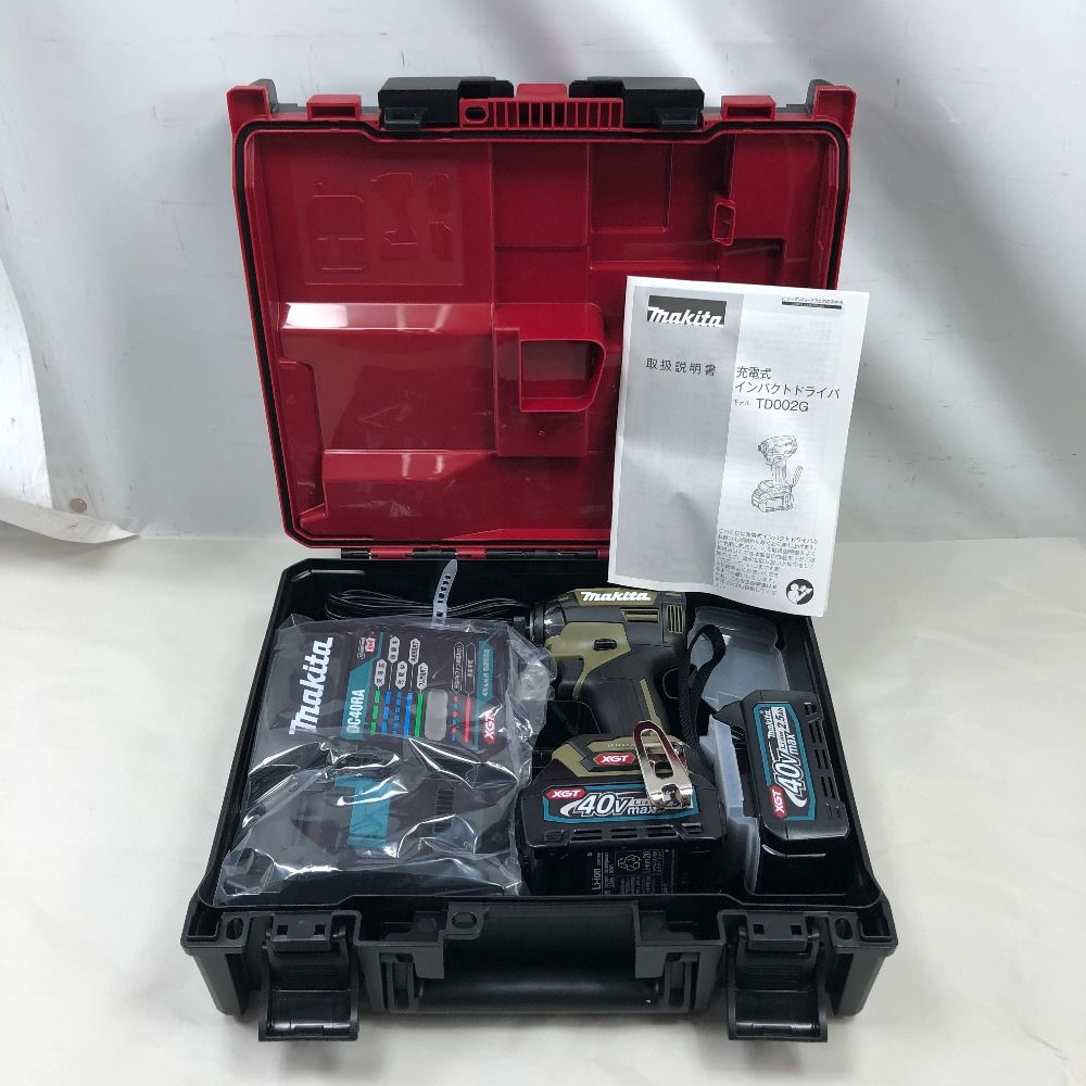 MAKITA マキタ 工具 締め付け工具 インパクトドライバ ♥品 S 付属品完備 40v TD002GRDXO オリーブ