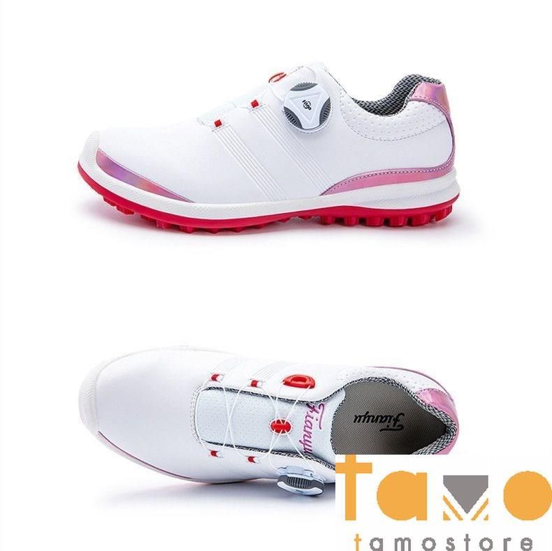 ゴルフ ゴルフシューズ ダイヤル式 ソフトスパイク レディース スパイクシューズ 防水 人工皮革 ゴルフ ゴルフシューズ ダイヤル式 ソフトスパイク レディース