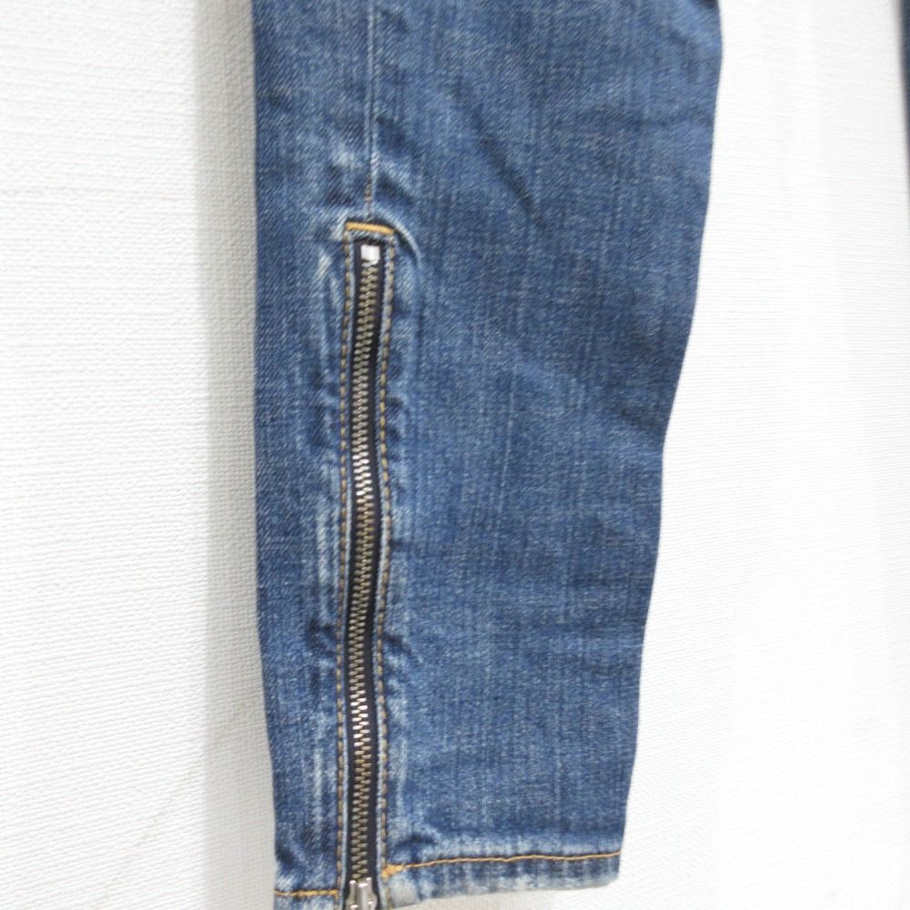 美品 DSQUARED2 ディースクエアード ダメージ加工 裾ジップ ストレッチ 