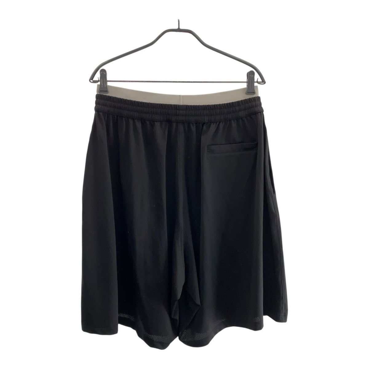 永続的な BALENCIAGA バレンシアガ レイヤードメッシュロゴ サイズL ブラック ホワイト ポリエステル ハーフパンツ メンズ 505246