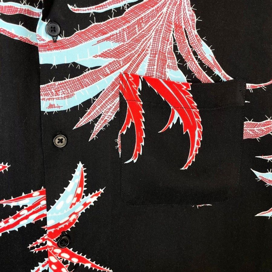 新品タグ付き！ステューシーStussy×NOMA t.d.半袖レーヨンシャツ 