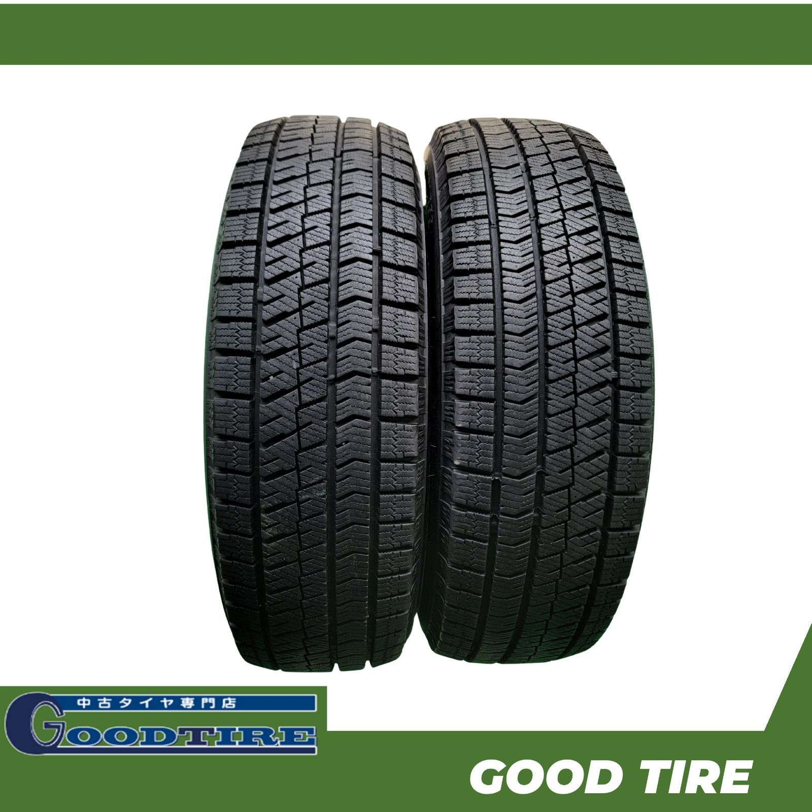 185 65R15 8分山 ブリヂストン BLIZZAK VRX2 製 冬用 2本セット タイヤ シエンタ フリード ノート デミオ VW ポロ 7019
