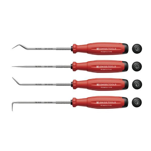 PB SWISS TOOLS ピービースイスツールズ 4本組 スイスグリップEVO ピックツール ロールケース付 38681