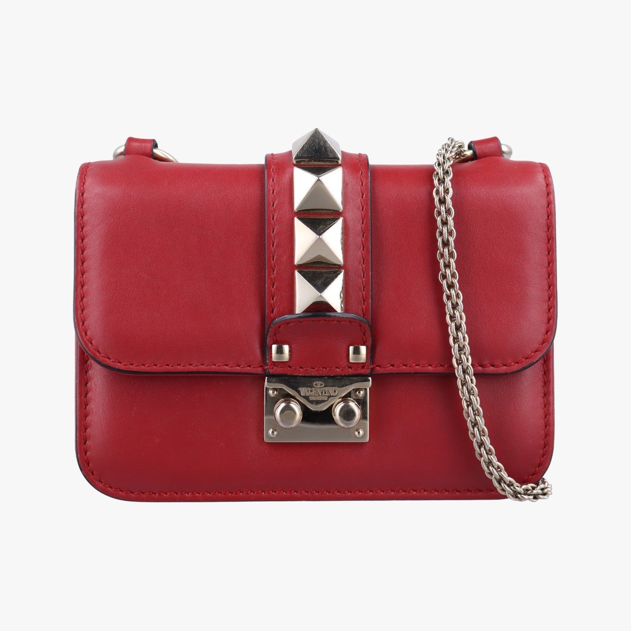valentino ミニバック　スタッズ　レッド 国内外の人気集結！ ヴァレンティノ レッドヴァレンティノ
