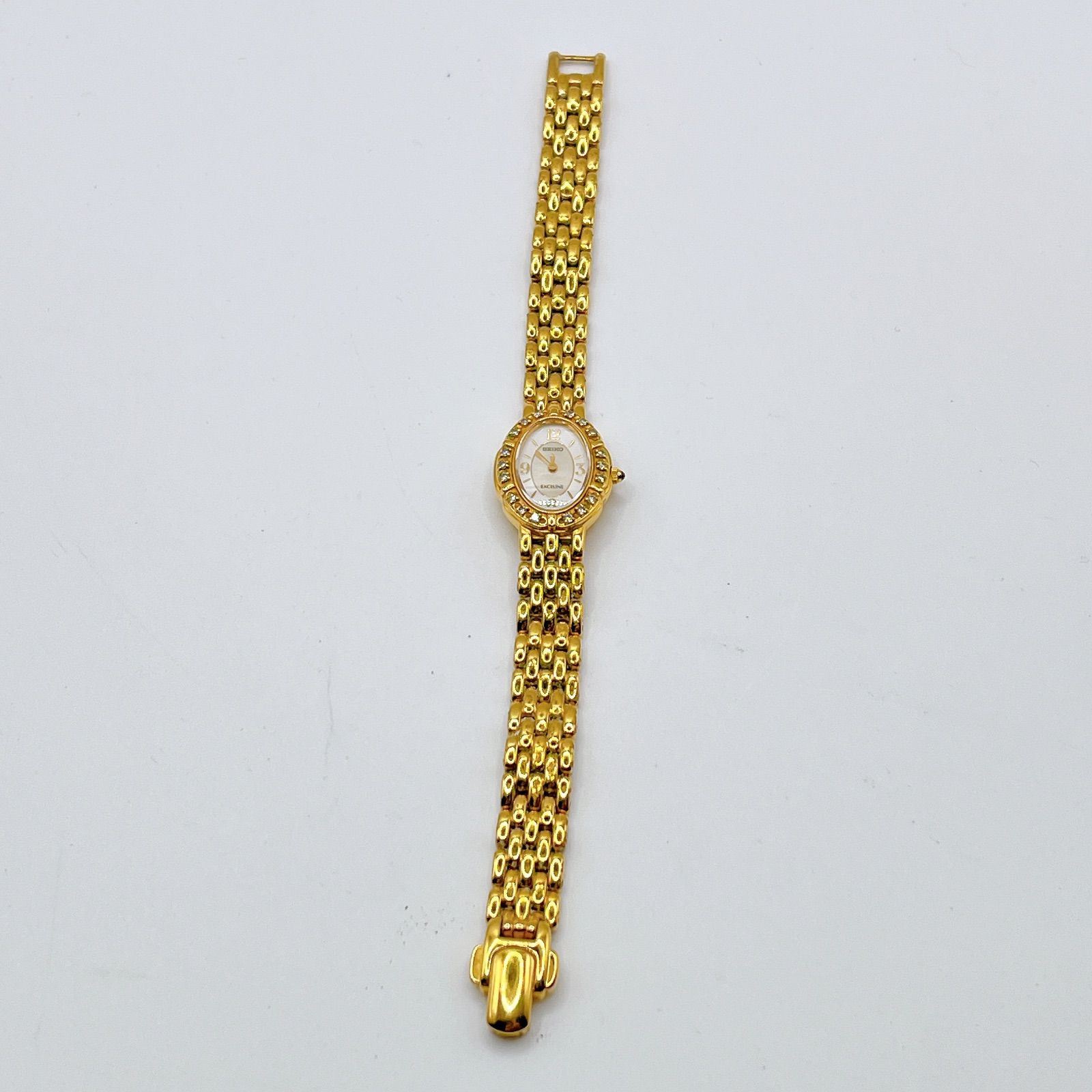 セイコー エクセリーヌ 1F20-6D80 ダイヤベゼル 18P クォーツ - メルカリ