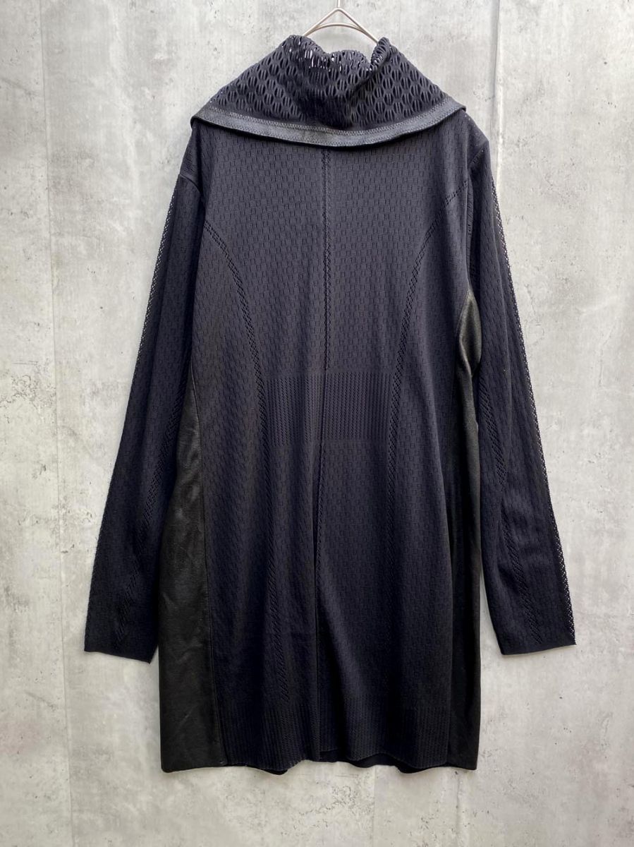 ヒロコ コシノ ネット メッシュ ジャケット ロング カーディガン 38 HIROKO BIS ヒロコビス ヒロココシノ フルジップ メッシュ