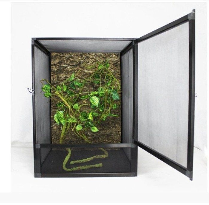 爬虫類 ケージ 飼育ケース 両生類用 飼育容器 小動物用 透明 飼育ボックス 通気ケージ 小型爬虫類 組み立て式 45*45*80cm