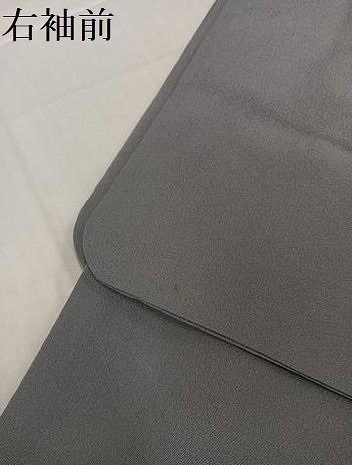 平和屋着物○上質な色無地 作家物 草木染 桔梗鼠色 正絹 逸品