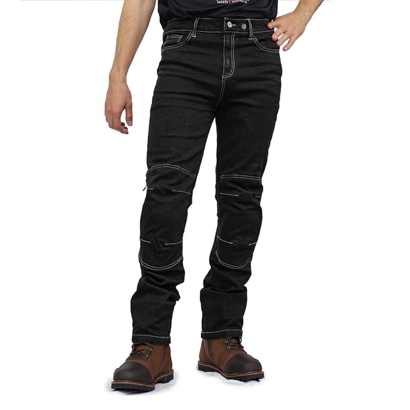 [KOMINE] バイク用 WJ-7543R CMAXプロテクトクールドライジーンズ 07-7543 メンズ Black L
