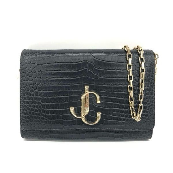 Jimmy Choo/ジミーチュウ】クロコ型押しチェルシーショルダーバッグ 