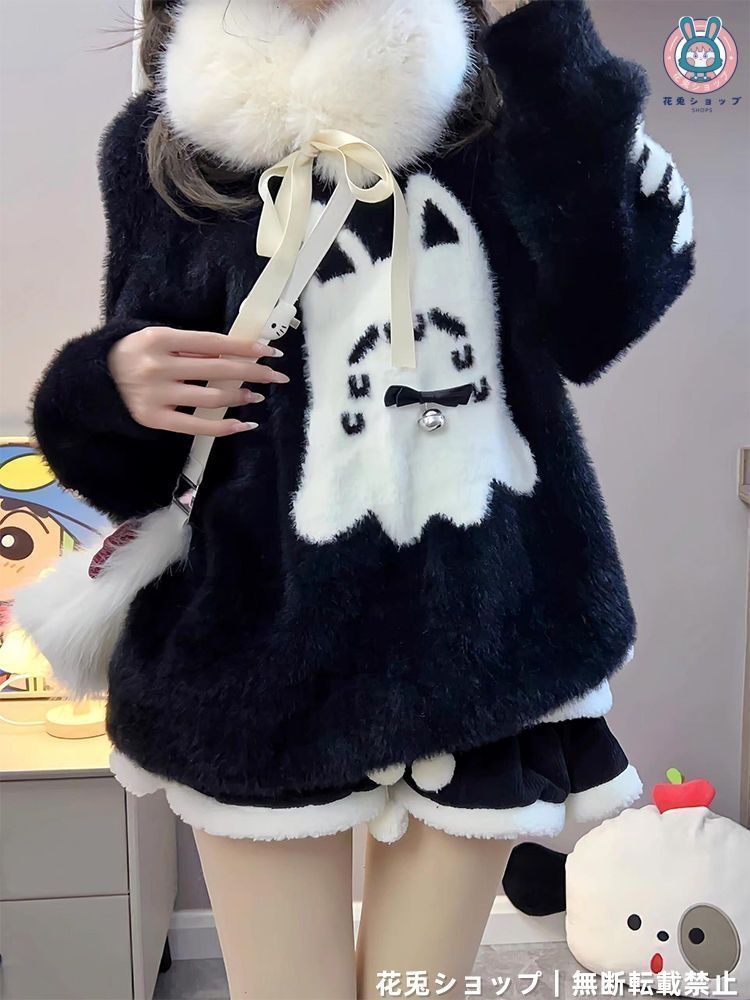 毛糸ニットセーター ミニスカート