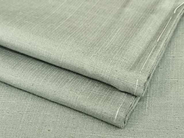 平和屋着物○上質な紬 色無地 錆鉄御納戸色 ロング丈 正絹 逸品