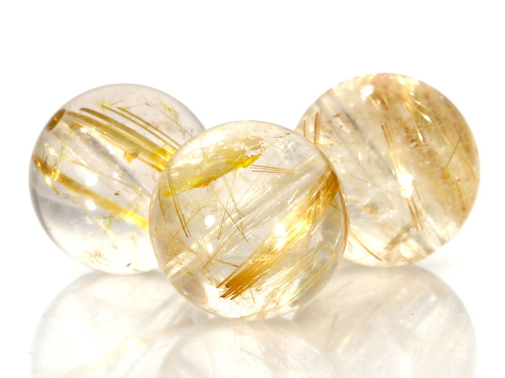 1点もの 現品」 1粒売り ゴールドルチルクォーツ 17mm