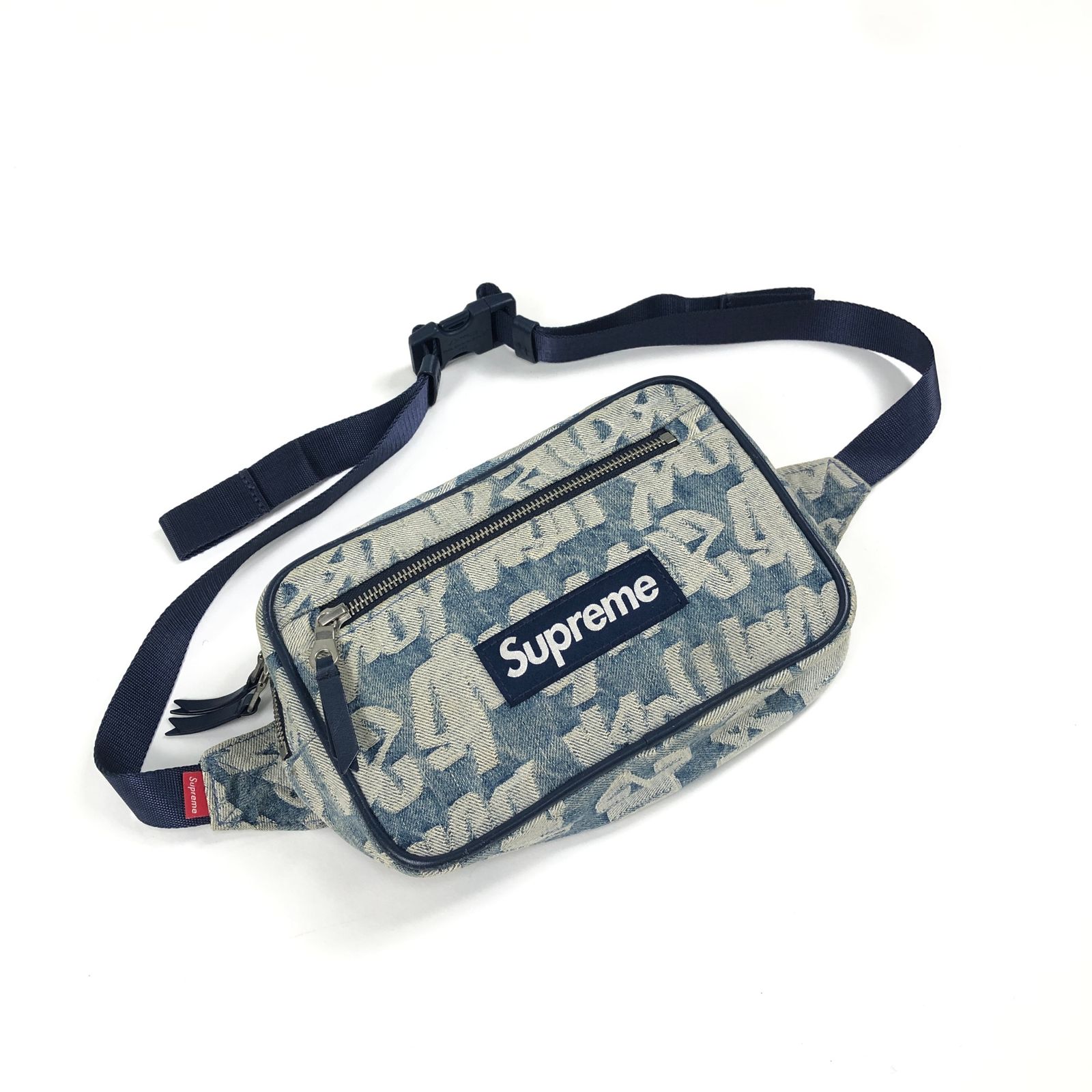 Supreme Fat Tip Jacquard Denim Waist Bag Supreme Fat Tip Jacquard