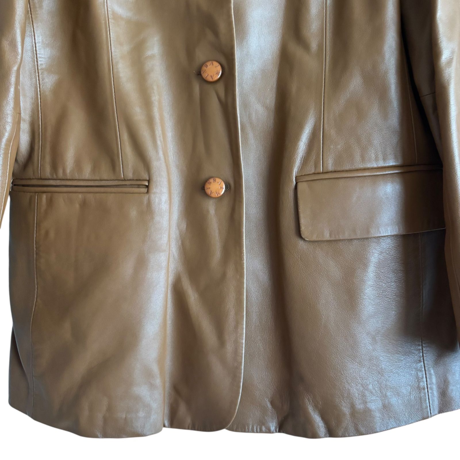 RE241 BALMAIN バルマン レザージャケット 羊革 テーラードジャケット