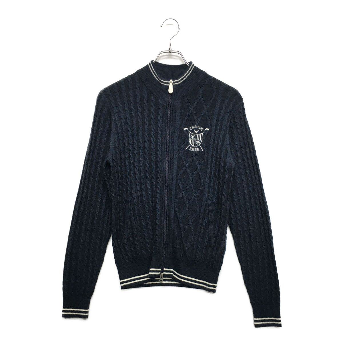 ジャケット 長袖 レディース 秋 冬 ニット 紺 ネイビー GJAL-1751 サーヴォ 事務服 オフィス 女性 事務 仕事着 受付 医療事務 制服 鹿の子ニット・テーラードジャケット⁄40代50代からのレディース