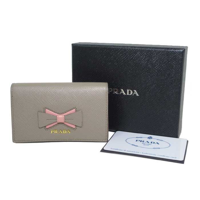 プラダ カードケース PRADA サフィアーノレザー リボンモチーフ カード ...