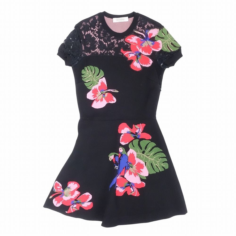 VALENTINO 半袖ひざ丈ニットワンピース VALENTINO 半袖ひざ丈ニット