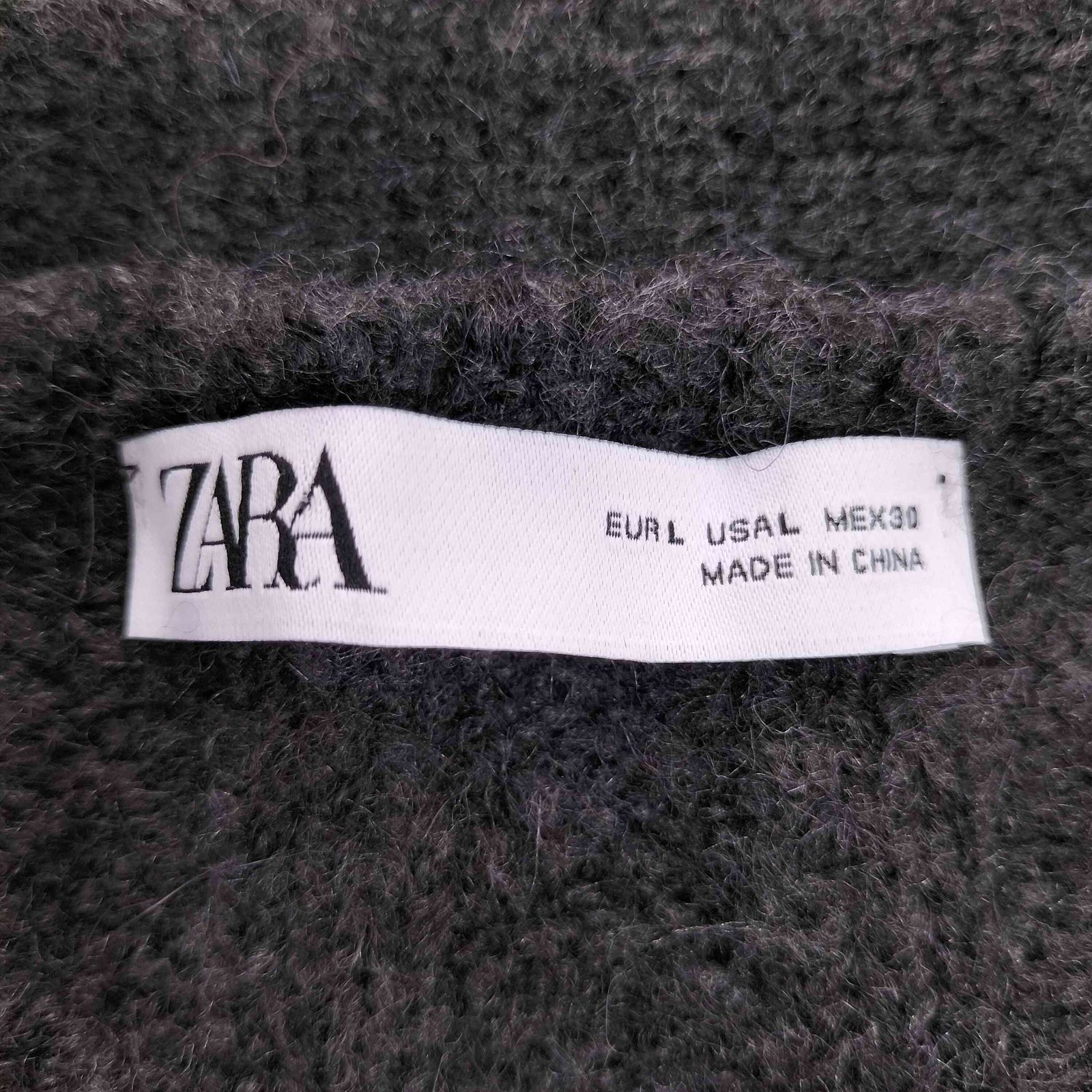 ザラ ZARA パッチワーク ニット カーディガン レディース import：L 