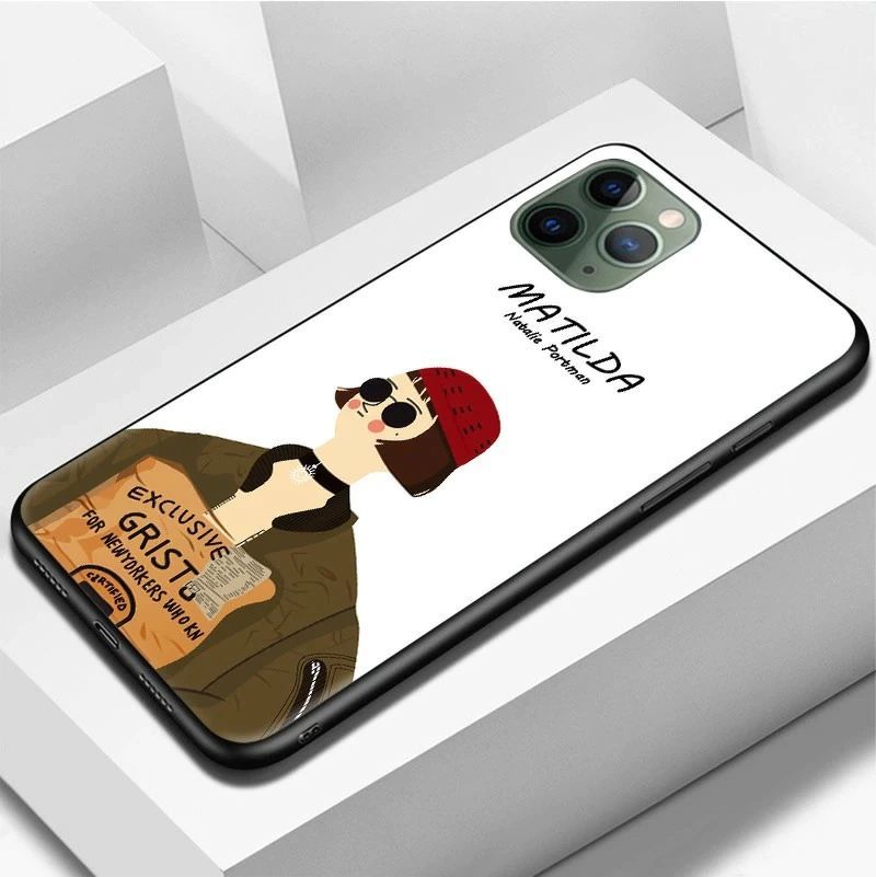 iphone ケース おもしろ LEON 白iPhone 15 15Pro 15Plus 15ProMax ケース 耐衝撃 スマホケース アイフォン カバー 軽量 おしゃれ かわいい 映画 韓国 レオン マチルダ 誕生日 記念日 salect ギフト