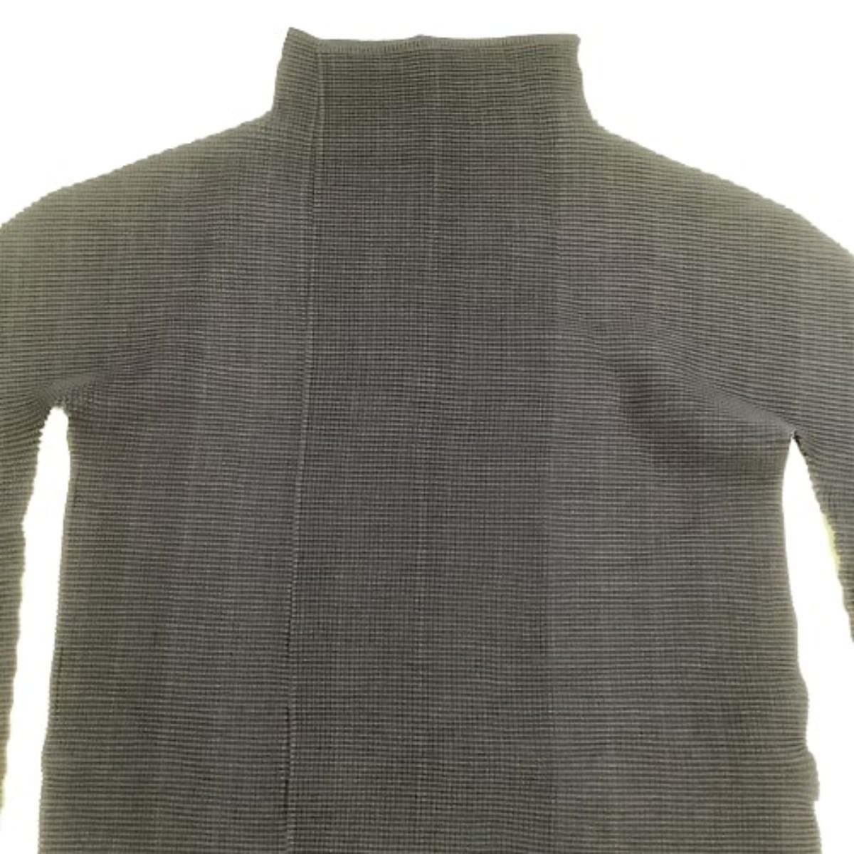 美品 ミーバイイッセイミヤケ ワッフルプリーツ ハイネック 個性的 カーディガン ♪♪ISSEY MIYAKE イッセイミヤケ Me ミー カーディガン ワッフル
