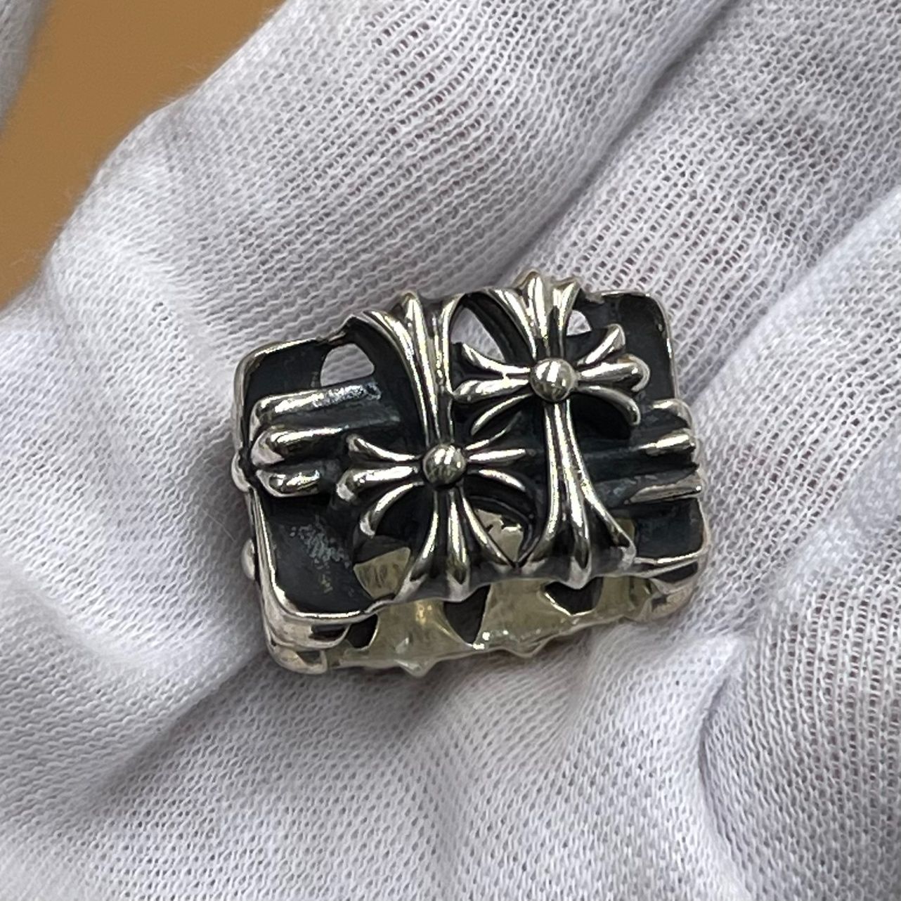 19号】925 CHROME HEARTS 2003 クロムハーツ セメタリー クロス リング