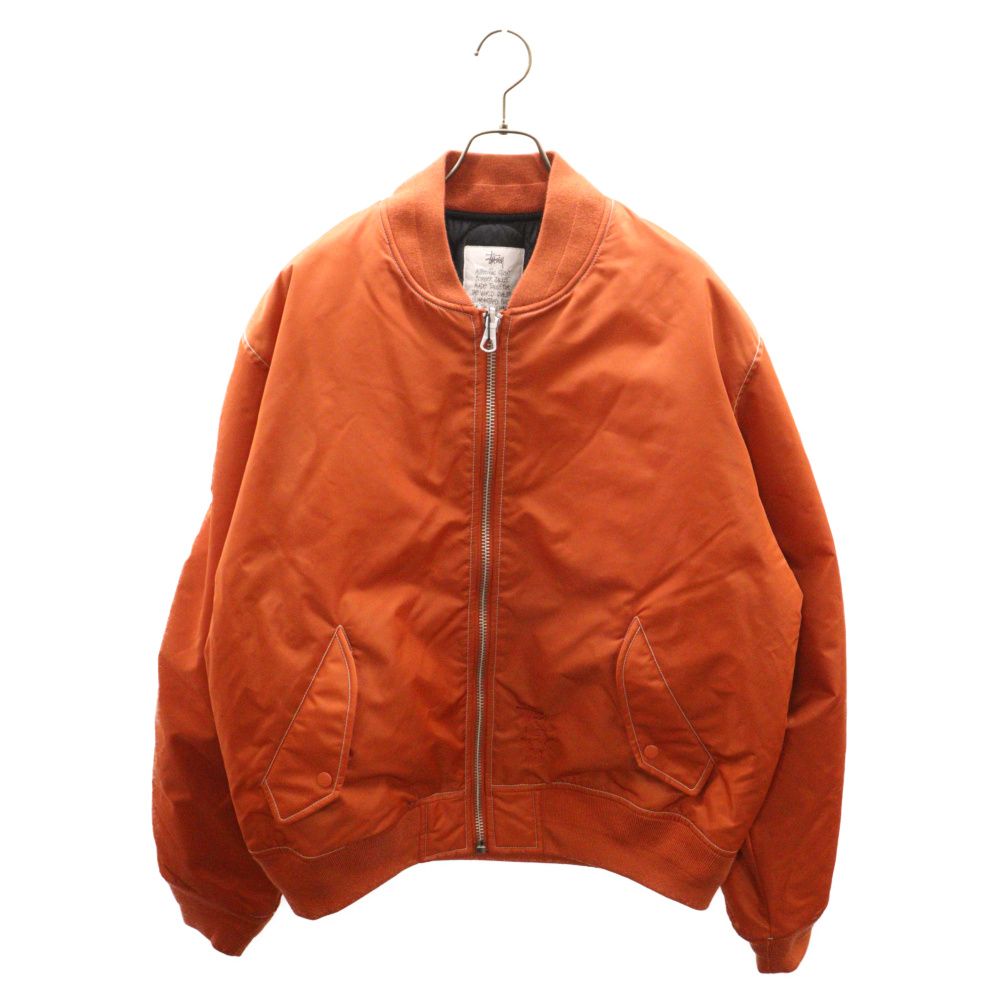 STUSSY (ステューシー) 24SS Built Reversible Bomber Jacket 24S115743 リバーシブル ナイロンボンバージャケット オレンジ/ブラック