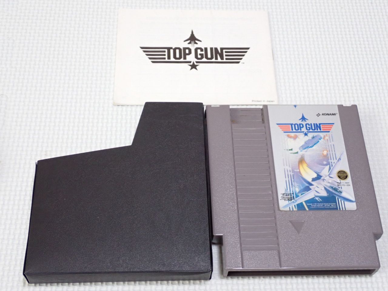 FC☆TOP GUN NES 海外版 北米版 端子清掃済 箱傷み☆箱付・説明書付